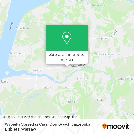 Mapa Wypiek i Sprzedaż Ciast Domowych Jarzębska Elżbieta