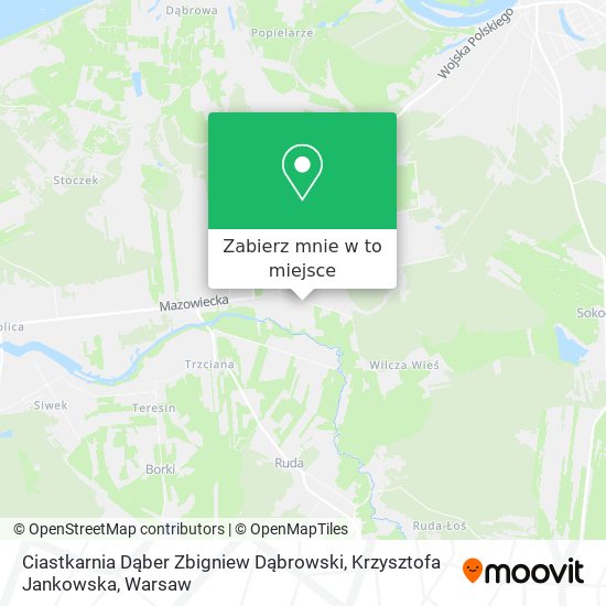 Mapa Ciastkarnia Dąber Zbigniew Dąbrowski, Krzysztofa Jankowska