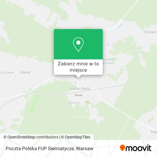 Mapa Poczta Polska FUP Siemiatycze