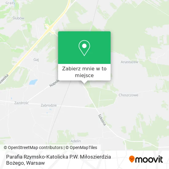 Mapa Parafia Rzymsko-Katolicka P.W. Miłoszierdzia Bożego