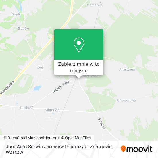 Mapa Jaro Auto Serwis Jarosław Pisarczyk - Zabrodzie