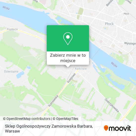 Mapa Sklep Ogólnospożywczy Zamorowska Barbara