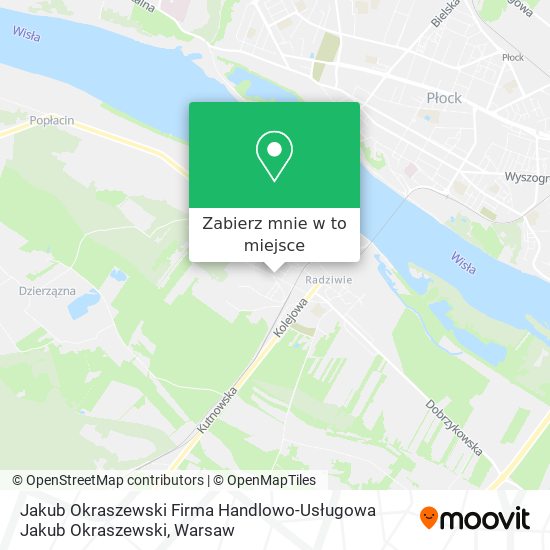 Mapa Jakub Okraszewski Firma Handlowo-Usługowa Jakub Okraszewski