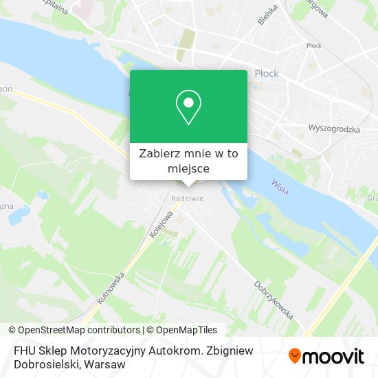 Mapa FHU Sklep Motoryzacyjny Autokrom. Zbigniew Dobrosielski