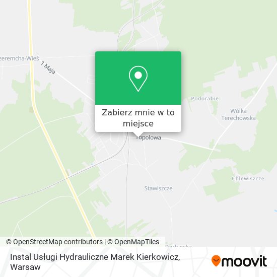 Mapa Instal Usługi Hydrauliczne Marek Kierkowicz