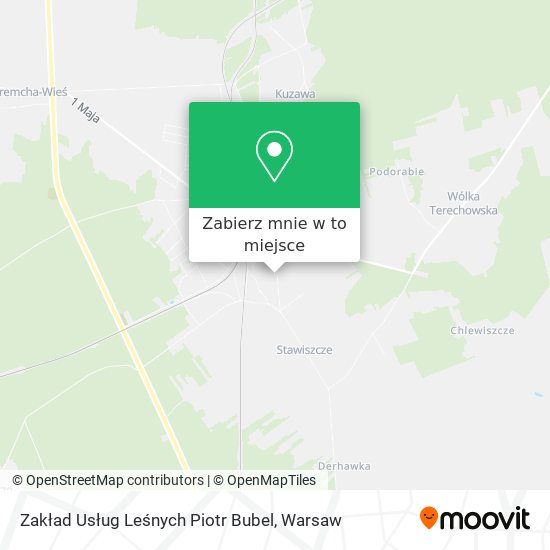 Mapa Zakład Usług Leśnych Piotr Bubel