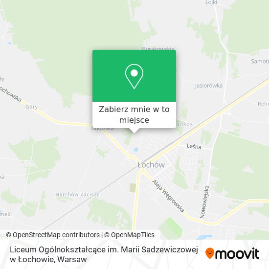 Mapa Liceum Ogólnokształcące im. Marii Sadzewiczowej w Łochowie