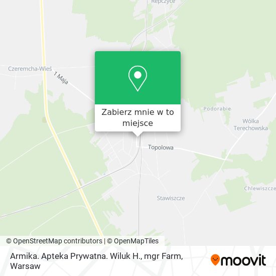 Mapa Armika. Apteka Prywatna. Wiluk H., mgr Farm