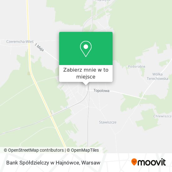 Mapa Bank Spółdzielczy w Hajnówce