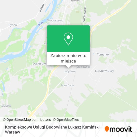 Mapa Kompleksowe Usługi Budowlane Łukasz Kamiński