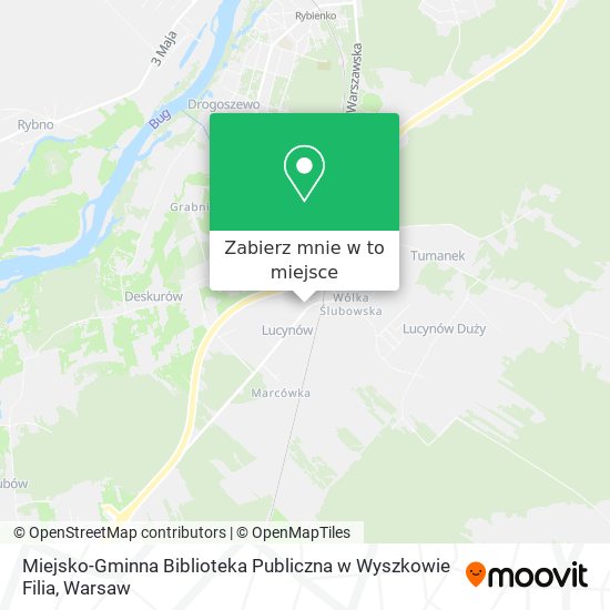 Mapa Miejsko-Gminna Biblioteka Publiczna w Wyszkowie Filia