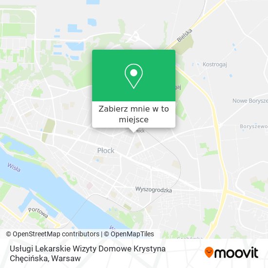 Mapa Usługi Lekarskie Wizyty Domowe Krystyna Chęcińska