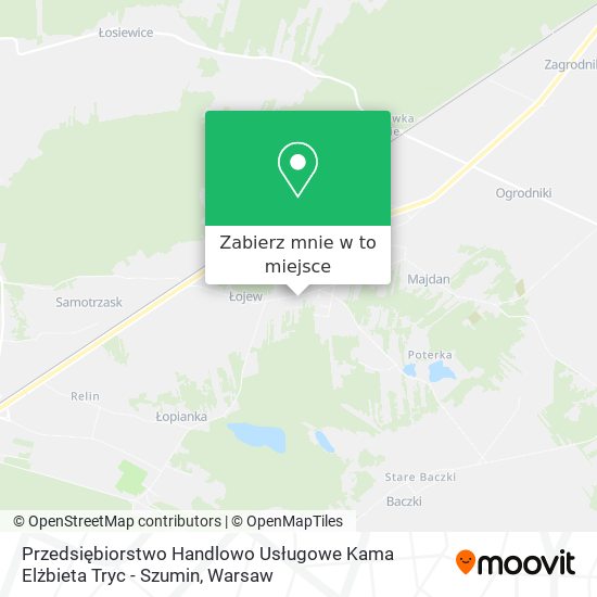 Mapa Przedsiębiorstwo Handlowo Usługowe Kama Elżbieta Tryc - Szumin