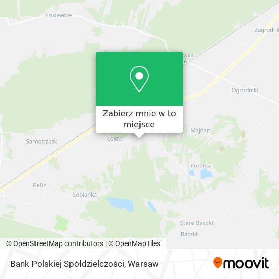 Mapa Bank Polskiej Spółdzielczości