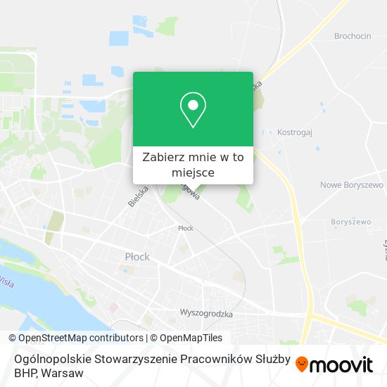 Mapa Ogólnopolskie Stowarzyszenie Pracowników Służby BHP