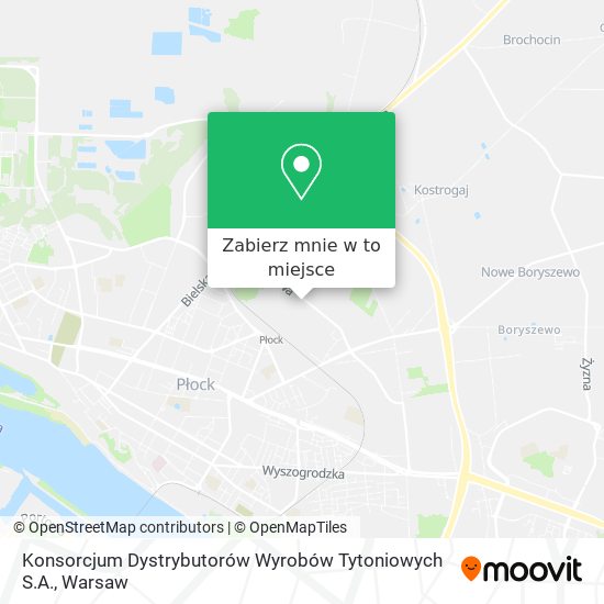 Mapa Konsorcjum Dystrybutorów Wyrobów Tytoniowych S.A.