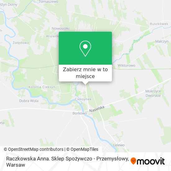 Mapa Raczkowska Anna. Sklep Spożywczo - Przemysłowy