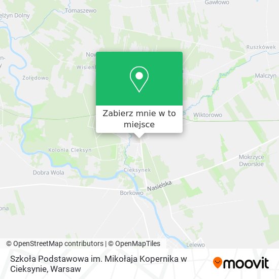 Mapa Szkoła Podstawowa im. Mikołaja Kopernika w Cieksynie