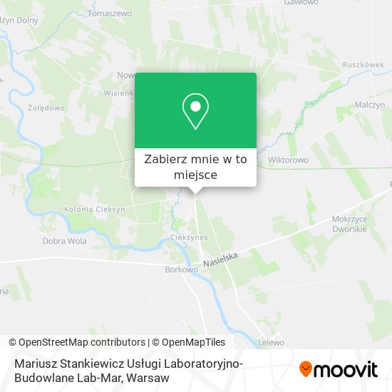 Mapa Mariusz Stankiewicz Usługi Laboratoryjno-Budowlane Lab-Mar