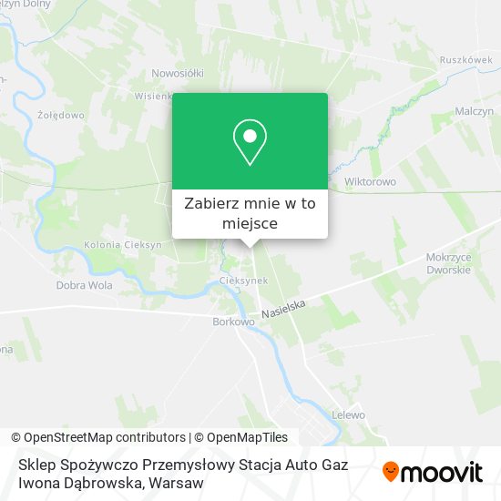 Mapa Sklep Spożywczo Przemysłowy Stacja Auto Gaz Iwona Dąbrowska