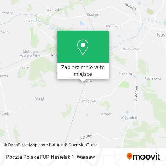 Mapa Poczta Polska FUP Nasielsk 1