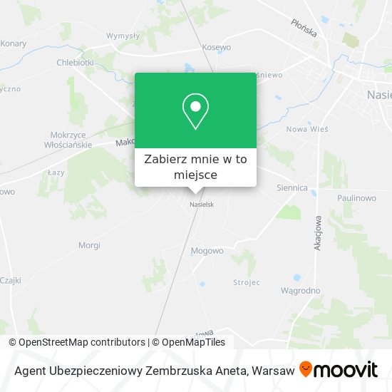 Mapa Agent Ubezpieczeniowy Zembrzuska Aneta