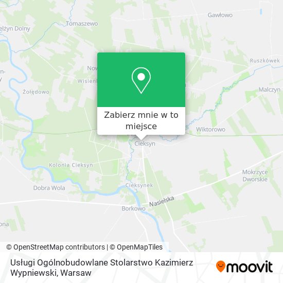 Mapa Usługi Ogólnobudowlane Stolarstwo Kazimierz Wypniewski