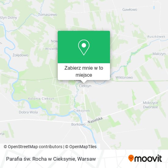 Mapa Parafia św. Rocha w Cieksynie