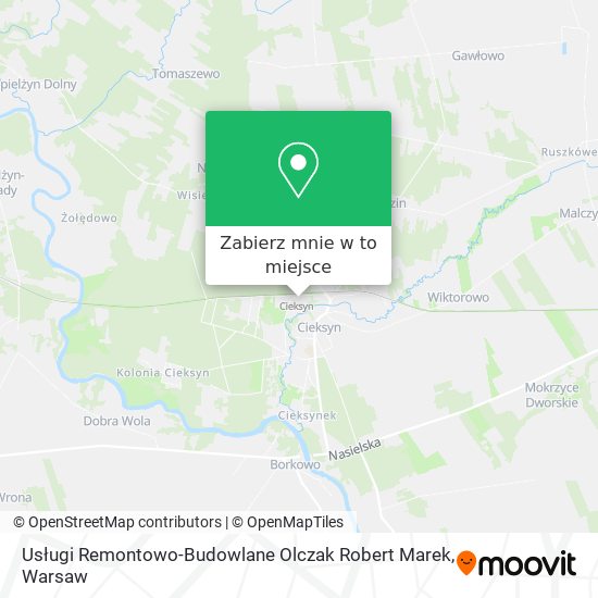 Mapa Usługi Remontowo-Budowlane Olczak Robert Marek