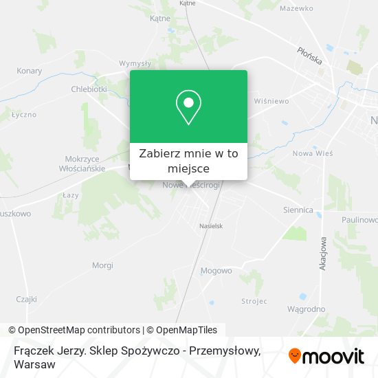 Mapa Frączek Jerzy. Sklep Spożywczo - Przemysłowy