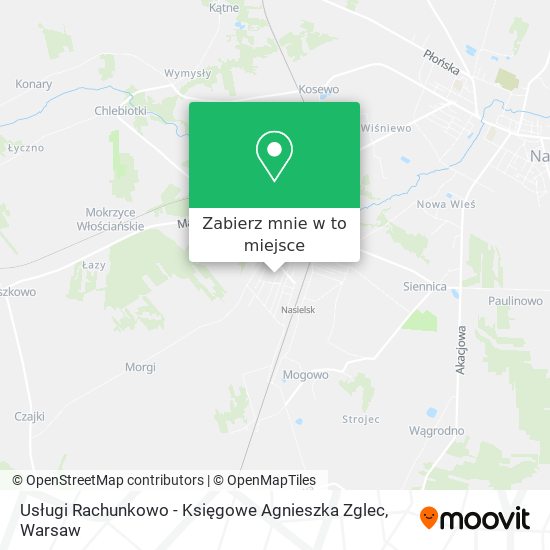 Mapa Usługi Rachunkowo - Księgowe Agnieszka Zglec