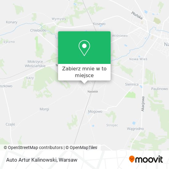 Mapa Auto Artur Kalinowski