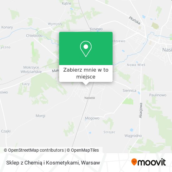 Mapa Sklep z Chemią i Kosmetykami