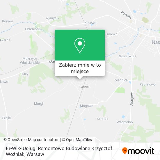 Mapa Er-Wik- Usługi Remontowo Budowlane Krzysztof Woźniak