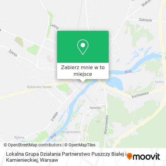 Mapa Lokalna Grupa Działania Partnerstwo Puszczy Białej i Kamienieckiej