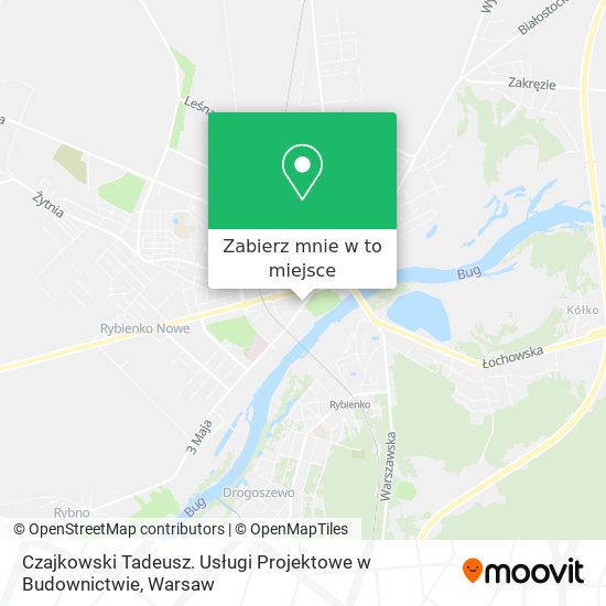 Mapa Czajkowski Tadeusz. Usługi Projektowe w Budownictwie