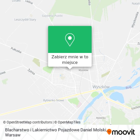 Mapa Blacharstwo i Lakiernictwo Pojazdowe Daniel Molski