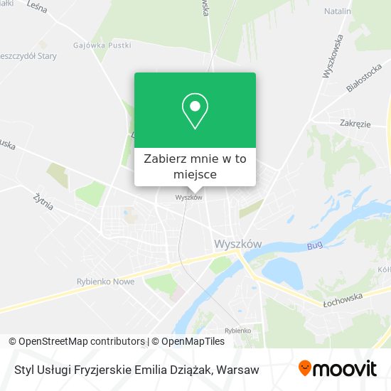 Mapa Styl Usługi Fryzjerskie Emilia Dziążak