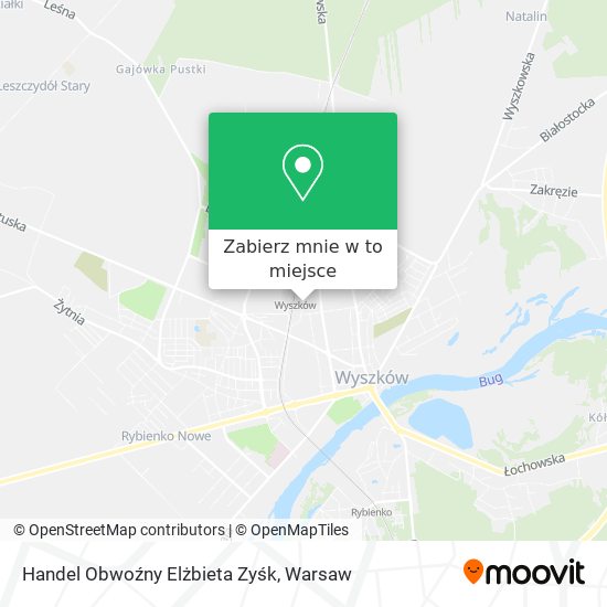 Mapa Handel Obwoźny Elżbieta Zyśk