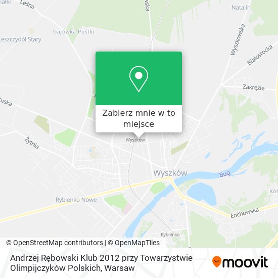 Mapa Andrzej Rębowski Klub 2012 przy Towarzystwie Olimpijczyków Polskich