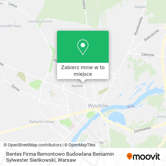 Mapa Bentex Firma Remontowo Budowlana Beniamin Sylwester Sieńkowski