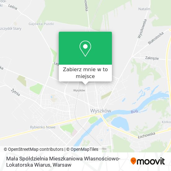 Mapa Mała Spółdzielnia Mieszkaniowa Własnościowo-Lokatorska Wiarus