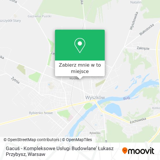 Mapa Gacuś - Kompleksowe Usługi Budowlane' Łukasz Przybysz