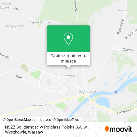 Mapa NSZZ Solidarność w Polglass Polska S.A. w Wyszkowie