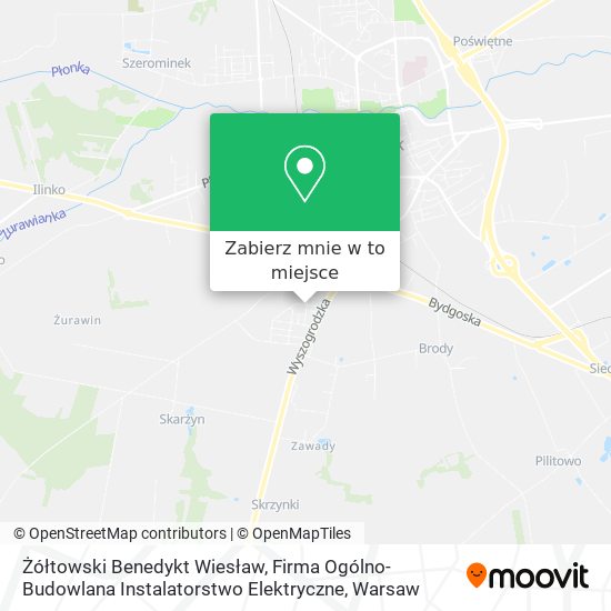 Mapa Żółtowski Benedykt Wiesław, Firma Ogólno-Budowlana Instalatorstwo Elektryczne