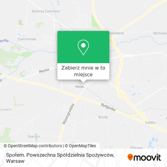 Mapa Społem. Powszechna Spółdzielnia Spożywców