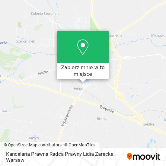 Mapa Kancelaria Prawna Radca Prawny Lidia Zarecka