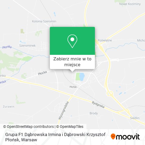 Mapa Grupa F1 Dąbrowska Irmina i Dąbrowski Krzysztof Płońsk