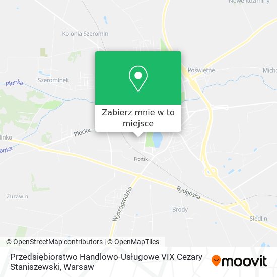 Mapa Przedsiębiorstwo Handlowo-Usługowe VIX Cezary Staniszewski