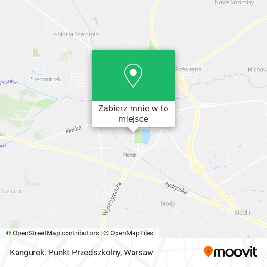 Mapa Kangurek. Punkt Przedszkolny